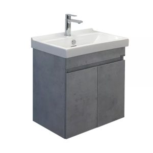 Тумба подвесная Comforty Осло 60 с раковиной Fest 60 F01 Бетон светлый 00-00000835CF