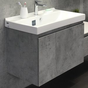 Тумба подвесная Comforty Осло 80 с раковиной Fest 80 F01 Бетон светлый 00-00000836CF