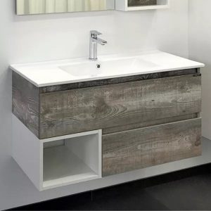 Тумба подвесная Comforty Турин 91 с раковиной 90E Дуб бежевый 00-00013940CF