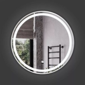 Зеркало Comforty Лея 60 с подсветкой, бесконтактный сенсор Серебряный матовый 00-00014186CF