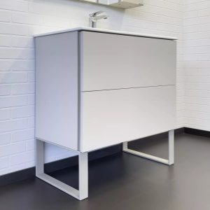 Тумба напольная Comforty Бильбао 81 с раковиной 80E Серый шелк 00-00017176CF