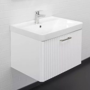 Тумба подвесная Comforty Ангара 61 c раковиной 4460 Белый матовый 00-00017871CF