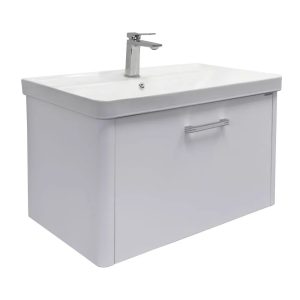 Тумба подвесная Comforty Катунь 81 с раковиной 4480 Белый матовый 00-00018665CF