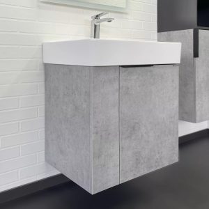 Тумба подвесная Comforty Асти 60 с раковиной CF3WL032 Бетон светлый 00-00019191CF