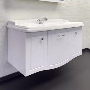 Тумба подвесная Comforty Палини 100 с раковиной 3310 Белый глянцевый 00-00019754CF