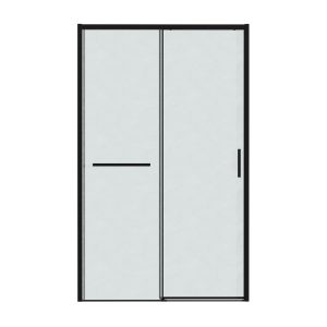 Душевая дверь Grossman Style 130 левая Черный / Шиншила 100.K33.05.130.21.02