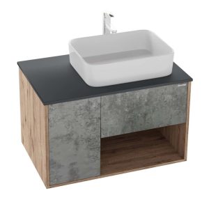 Тумба подвесная Grossman Бруно 80 Веллингтон / Бетон 108008