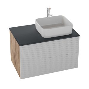 Тумба подвесная Grossman Альба 80 Веллингтон / Белый 108011