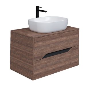 Тумба подвесная Grossman Лайф 80 Дерево темное / Графит 108015