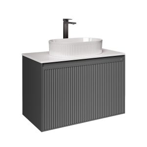 Тумба подвесная Grossman Кристалл 80 Графит матовый 108043