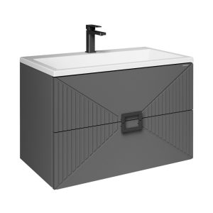 Тумба подвесная Grossman Луксор 80 Графит матовый 108049