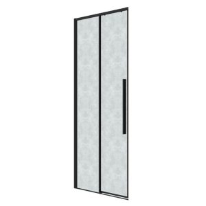 Душевая дверь Grossman Galaxy 120 левая Черный / Шиншила 1/2.K33.01.12L.21.02