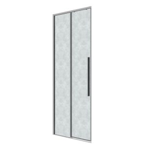 Душевая дверь Grossman Galaxy 110 левая Хром / Шиншила 1/2.K33.01.11L.10.02