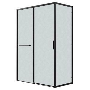 Душевой уголок Grossman Style 110х100 левый Черный / Шиншила 120.K33.05.1110.21.02