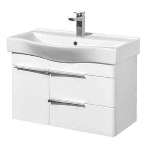 Тумба подвесная Aquaton Беверли 80 с раковиной Беверли Белый глянцевый 1A2355K0BV010