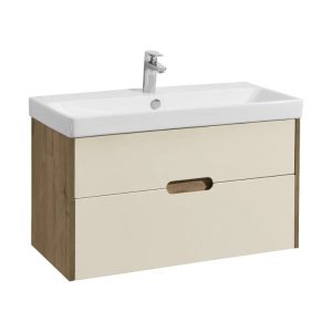 Тумба подвесная Aquaton Оливия 90 с раковиной Адриана Бежевый / Дуб Веллингтон 1A2544K0OLVG0