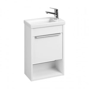 Тумба подвесная Aquaton Хоуп 40 с раковиной Миранда Белый матовый 1A2871K0HP2B0