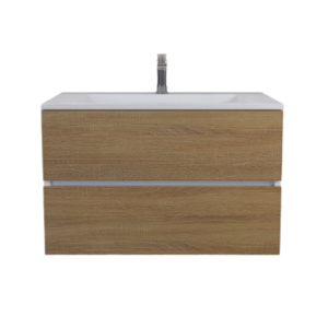 Тумба подвесная Uperwood Barsa 80 с раковиной Белый / Дуб сонома 290000012