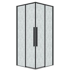 Душевой уголок Grossman Galaxy 100х100 Черный / Шиншила 300.K33.01.1010.21.02