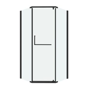 Душевой уголок Grossman Pragma 100х100 Черный / Прозрачное 302.K33.03.1010.21.00