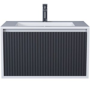 Тумба подвесная Uperwood Next Premium 70 с раковиной Белый / Графит 3930205162 Тумба подвесная Uperwood Next Premium 70 с раковиной Белый / Графит 3930205162