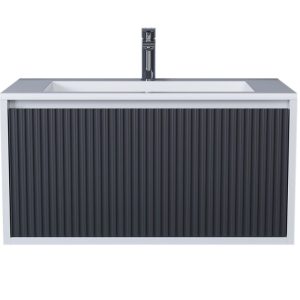 Тумба подвесная Uperwood Next Premium 80 с раковиной Белый / Графит 3930205166 Тумба подвесная Uperwood Next Premium 80 с раковиной Белый / Графит 3930205166