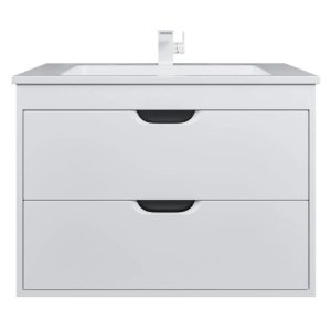 Тумба подвесная Uperwood Modul 77 с раковиной Белый / Графит 393020560