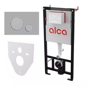 Инсталляция Alcadrain Sadromodul для скрытого монтажа унитаза с клавишей смыва Хром глянцевый AM101/1120-4:1 M671-VE-01 Инсталляция Alcadrain Sadromodul для скрытого монтажа унитаза с клавишей смыва Хром глянцевый AM101/1120-4:1 M671-VE-01