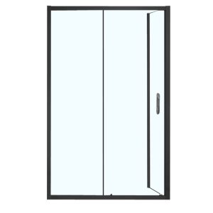 Душевой уголок Azario Milton 120х80 левый Черный / Прозрачное AZ-ND1131-L 1200 BLACK