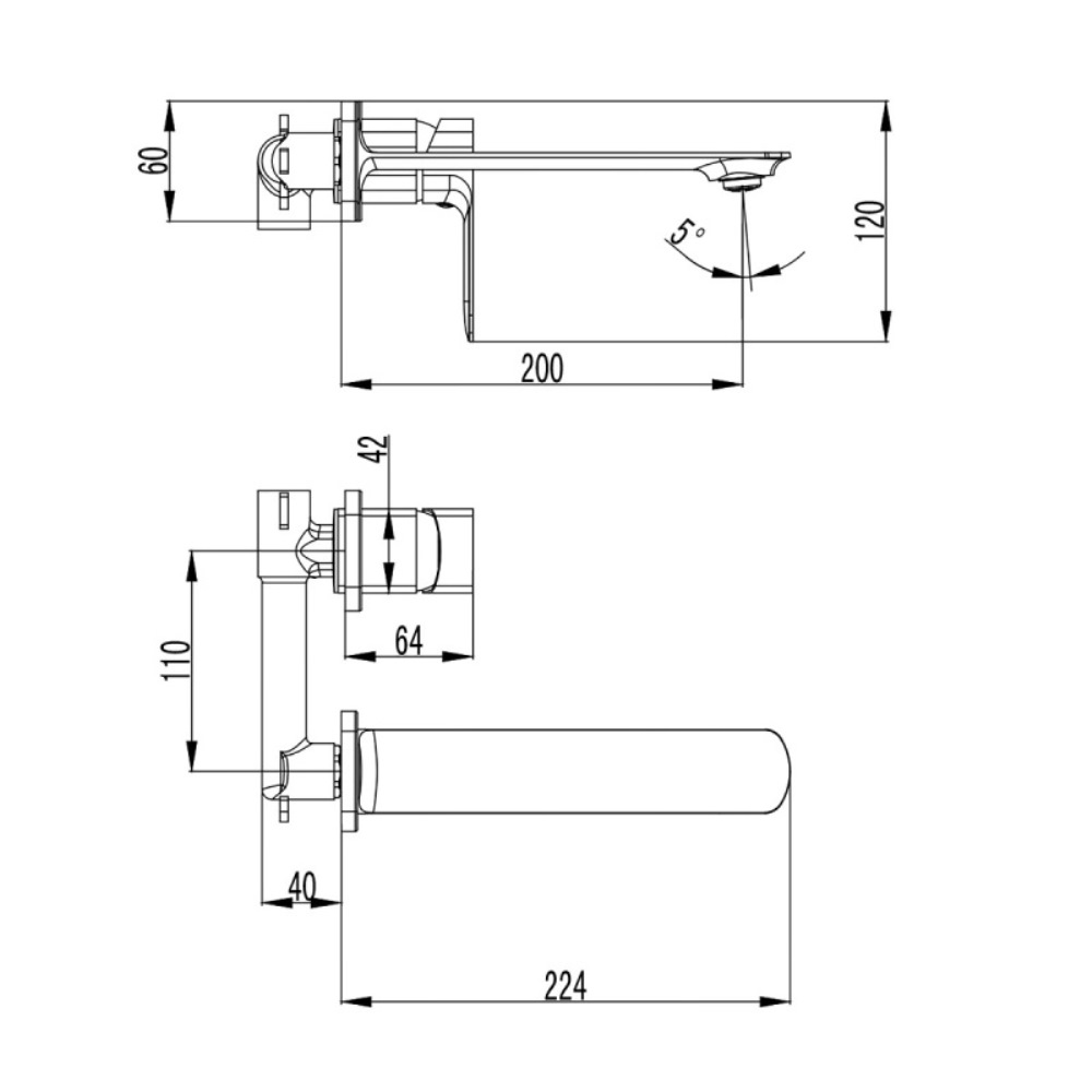 Смеситель встраиваемый Azario Asher Хром глянцевый AZ-VNN148311C Смеситель встраиваемый Azario Asher Хром глянцевый AZ-VNN148311C — изображение 2