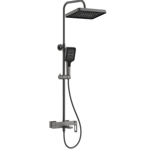 Душевая система Belz В658 с изливом Оружейная сталь B24658-3 Душевая система Belz В658 с изливом Оружейная сталь B24658-3