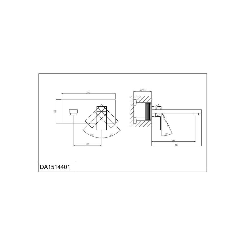 Смеситель встраиваемый D&K Bayern.Liszt для раковины Золото матовое DA1514407 Смеситель встраиваемый D&K Bayern.Liszt для раковины Золото матовое DA1514407 — изображение 3