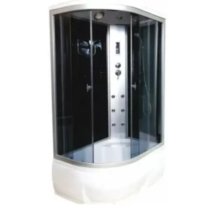 Душевая кабина Водный мир 120х80, Хром / Тонированное, Высокий поддон правая