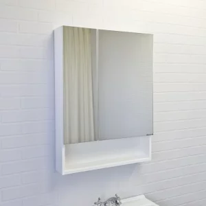 Шкаф зеркальный Comforty Никосия 60 Белый глянцевый 00-00011199CF