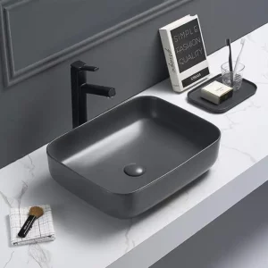 Раковина накладная Comforty T-Y9378 50х39 Графит матовый 00-00007640