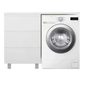 Тумба напольная Эстет Dallas Luxe под стиральную машину 140 с раковиной Белый ФР-00002922