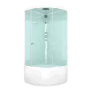 Душевая кабина Domani-Spa Simple high без электрики 100х100 Белый, Поддон высокий