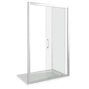 Душевая дверь Bas Latte 140х185 Хром / Грейп