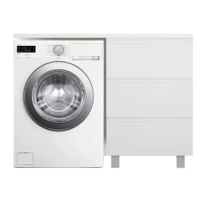 Тумба напольная Эстет Dallas Luxe под стиральную машину 130 с раковиной Белый ФР-00002271