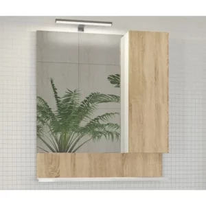 Шкаф зеркальный Comforty Рига 70 Дуб 00004142212CF