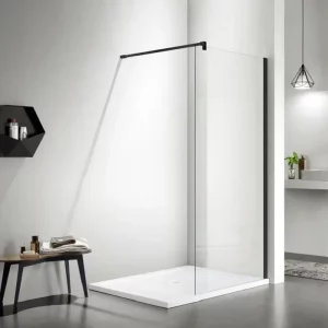 Душевая перегородка Aquatek Walk in 90х Черный / Прозрачное AQ WIW 09020BL