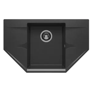 Мойка кухонная Polygran Riff 80 679078 Черный матовый