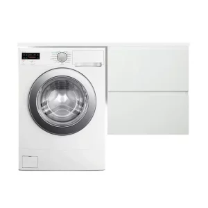 Тумба подвесная Эстет Dallas Luxe под стиральную машину 140 с раковиной Белый ФР-00002924