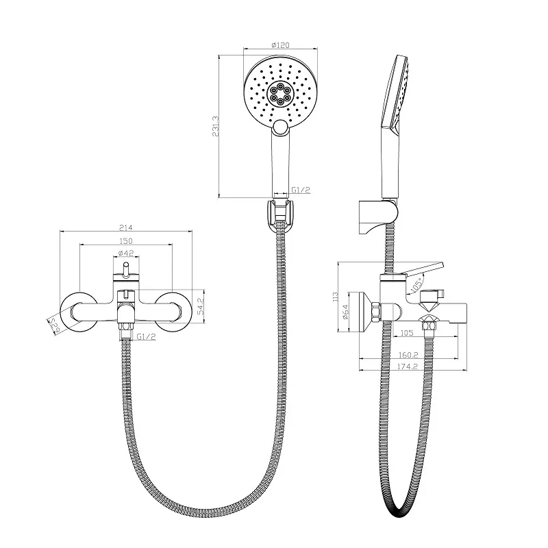 Смеситель для ванны Lemark Minima LM3814C Хром Смеситель для ванны Lemark Minima LM3814C Хром — изображение 2