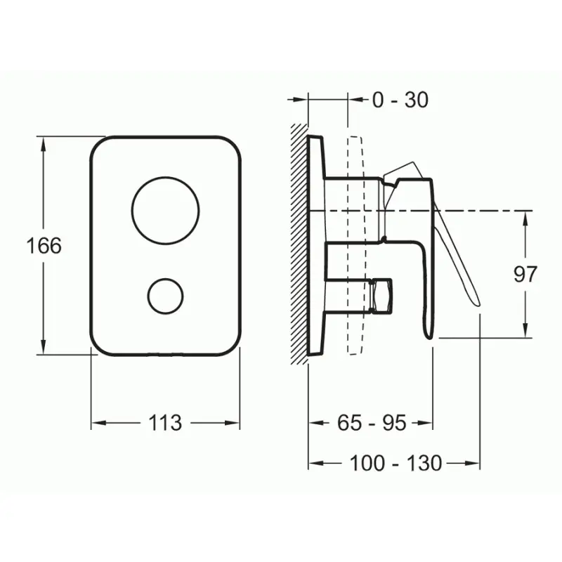 Смеситель встраиваемый Jacob Delafon July с переключателем E98714-CP Смеситель встраиваемый Jacob Delafon July с переключателем E98714-CP — изображение 2