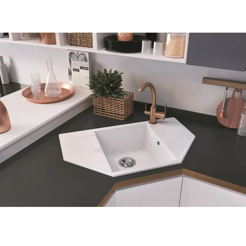 Мойка кухонная Polygran Riff 80 679061 Серый Мойка кухонная Polygran Riff 80 679061 Серый — изображение 2