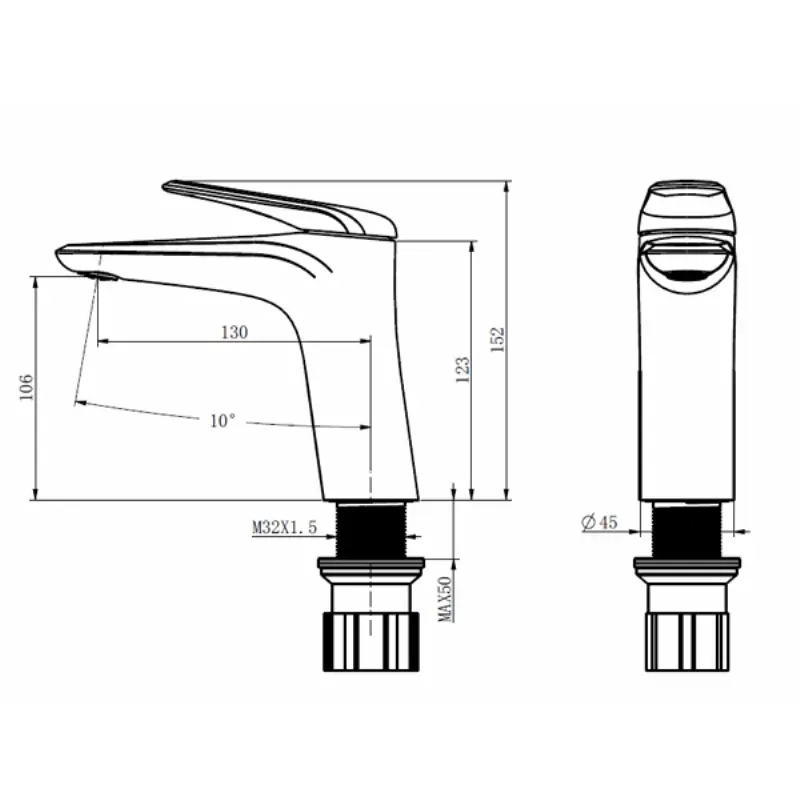 Смеситель для раковины Comforty FC074A-CMT Черный матовый Смеситель для раковины Comforty FC074A-CMT Черный матовый — изображение 4