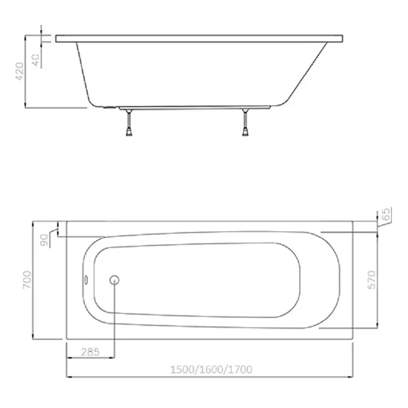 Ванна акриловая Ravak Septima 160х70 Белый C631S00000 Ванна акриловая Ravak Septima 160х70 Белый C631S00000 — изображение 4