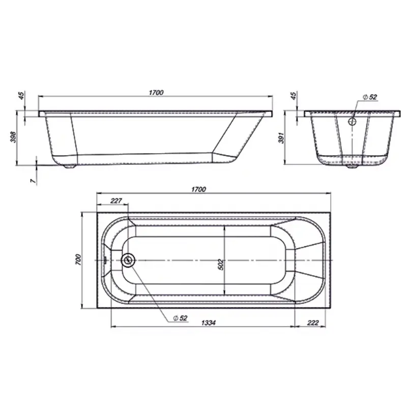 Ванна акриловая Viant Барселона 170х70 Белый VVABA17070 Ванна акриловая Viant Барселона 170х70 Белый VVABA17070 — изображение 4