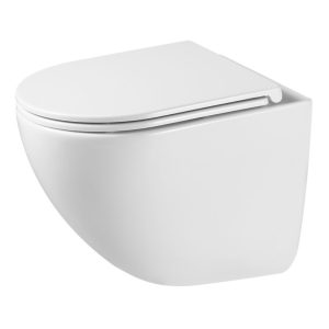 Унитаз подвесной Grossman Tornado с крышкой-сиденье Белый глянцевый GR-4455SQC